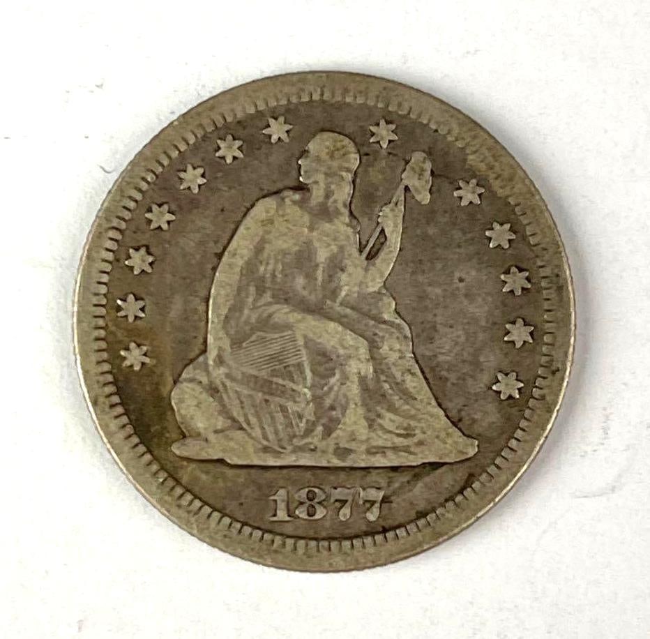 1877 S US Seated Liberty Quarter: 1877 S US Seated Liberty Quarter