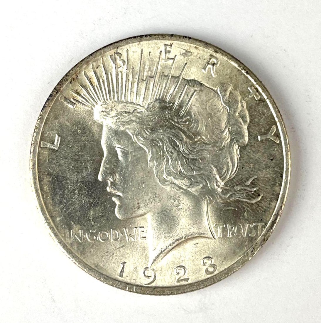1923 US Peace Silver Dollar: 1923 US Peace Silver Dollar BU 60