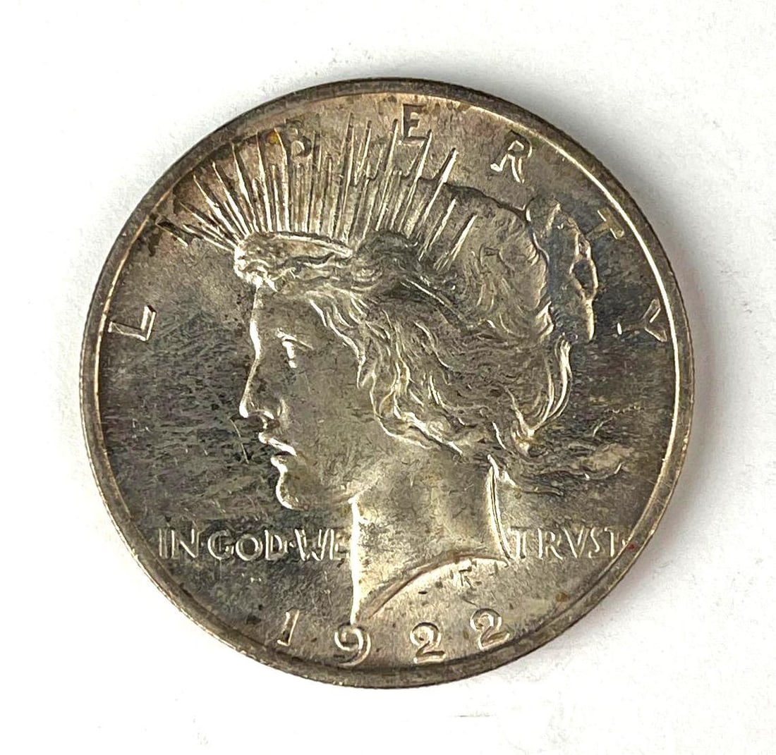 1922 US Peace Silver Dollar BU: 1922 US Peace Silver Dollar