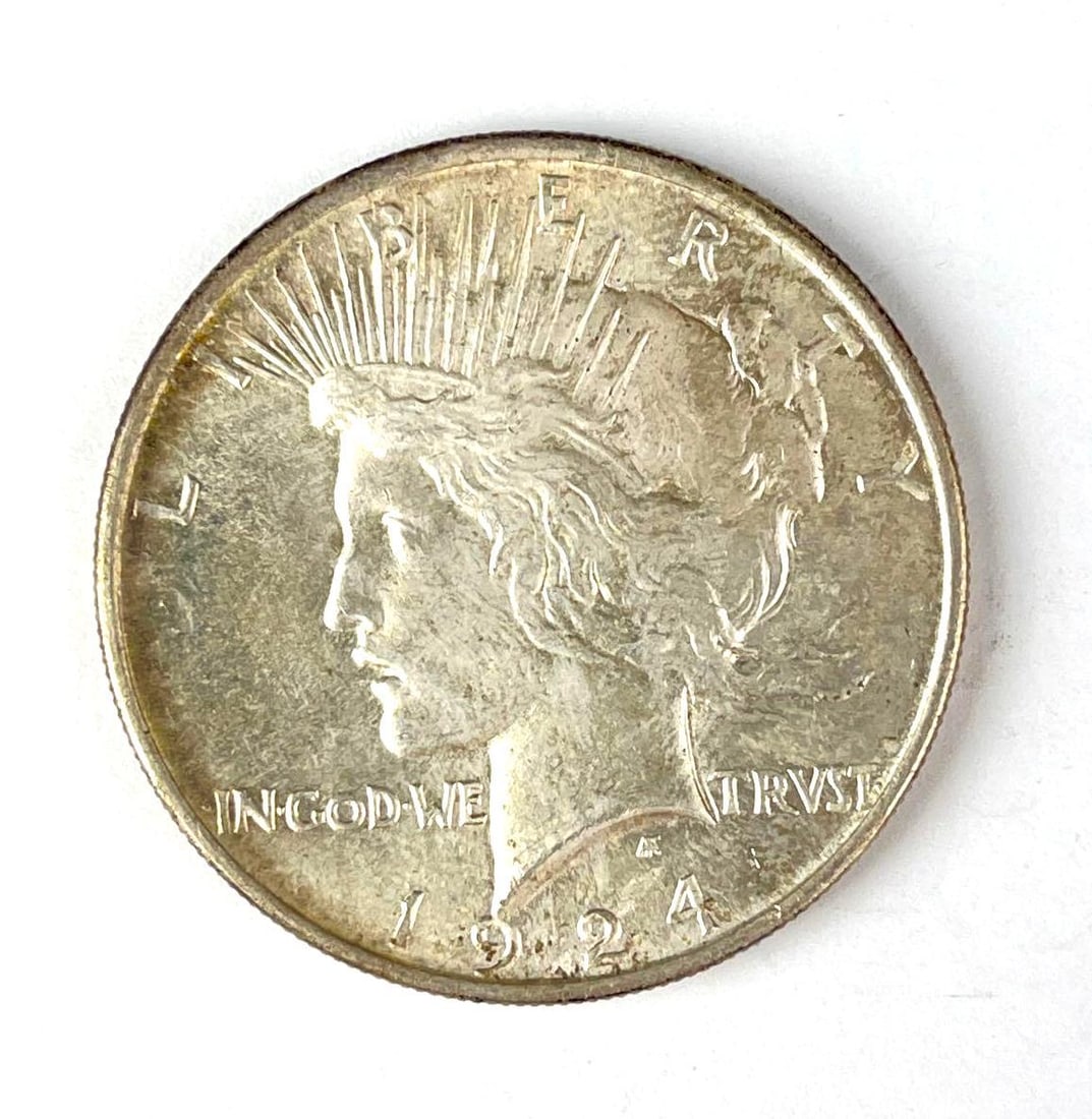 1924 US Peace Silver Dollar BU: 1924 US Peace Silver Dollar BU