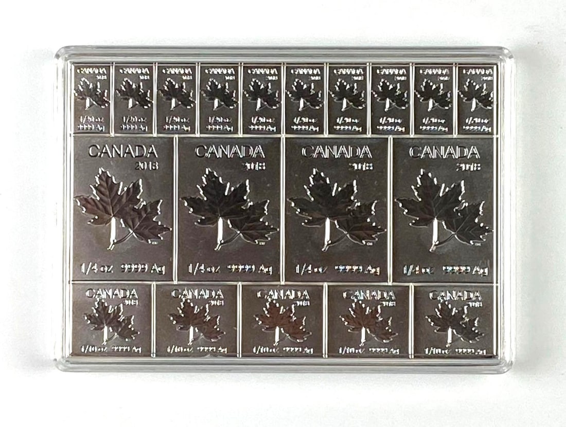 2018 Canada 2 Oz Breakawy .9999 Fine Silver Queen Elizabeth Ingot/ Bar: 2018 Canada 1/4 Oz .9999 Fine Silver Queen Elizabeth Ingot/ Bar