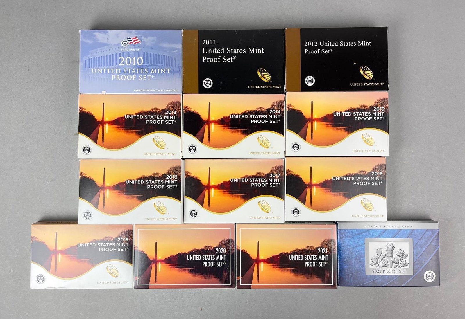 Group of 13 US Mint Coin Proof Sets (1 of 3)