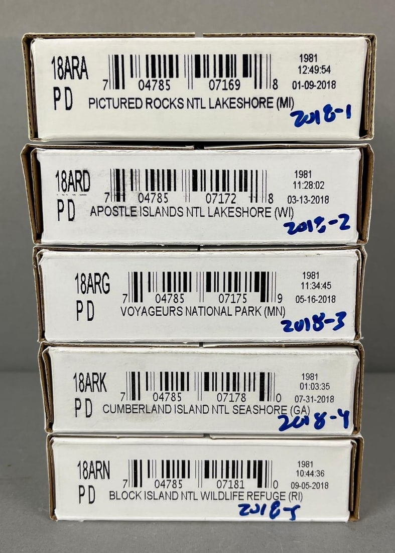 5 Sets of 2018 US Mint P/D ATB Quarter Rolls (1 of 1)