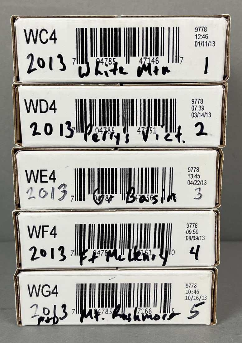 5 Sets of 2013 US Mint P/D ATB Quarter Rolls (1 of 1)