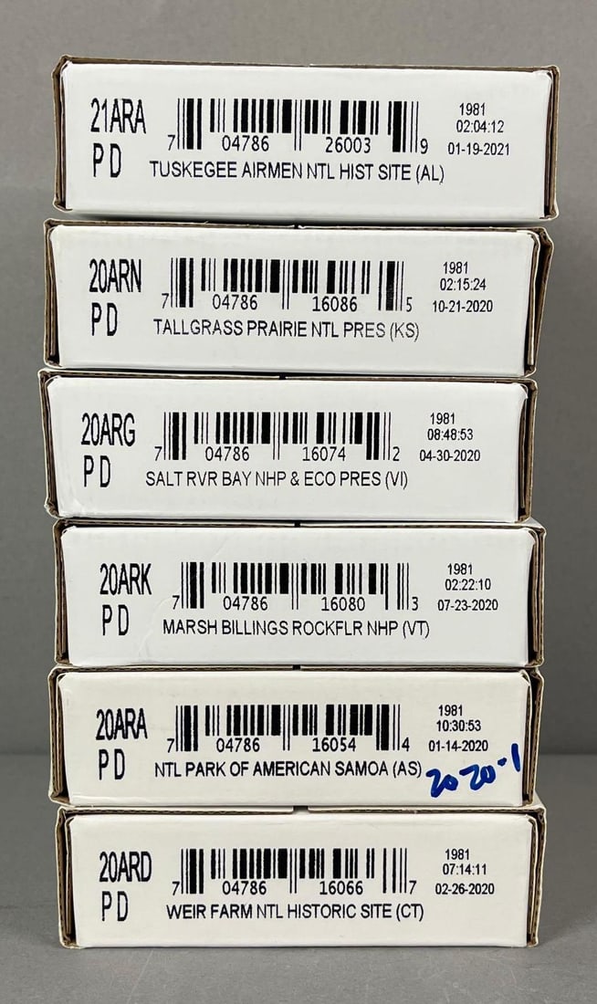 6 Sets of 2020 US Mint ATB $10 Quarter Rolls (1 of 1)