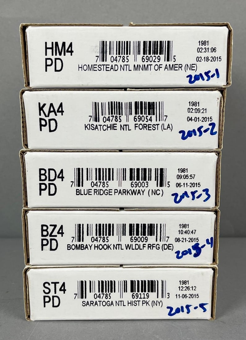 5 Sets of 2015 US Mint ATB $10 Quarter Rolls (1 of 1)