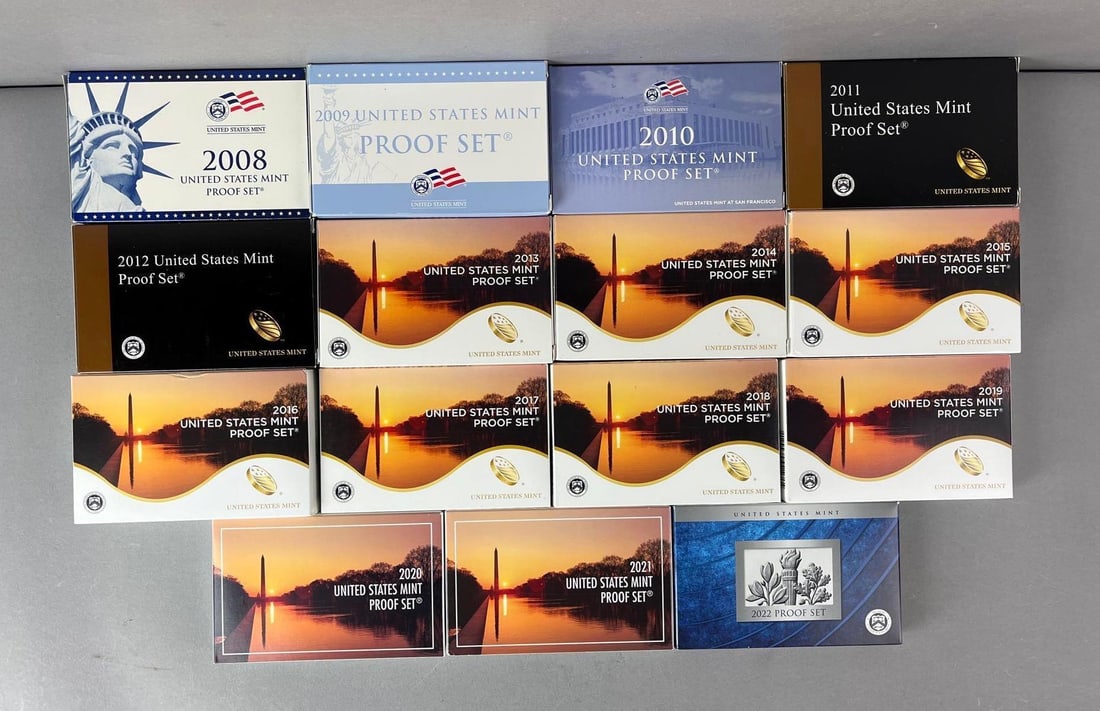 Group of 15 US Mint Coin Proof Sets (1 of 3)