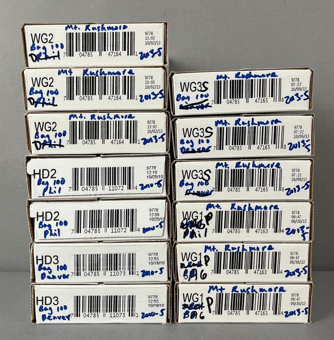 Group of 13 US Mint $25 ATB Quarters with Canvas Bags (1 of 1)