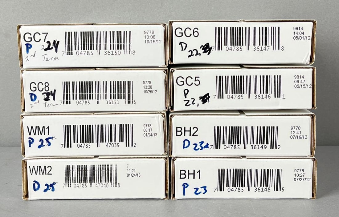 Group of 8 US Mint $25 Presidential Dollar Coin Rolls (1 of 1)