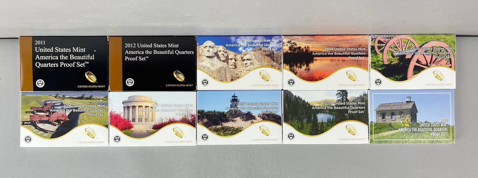 Group of 10 US Mint ATB Quarter Proof Sets (1 of 3)