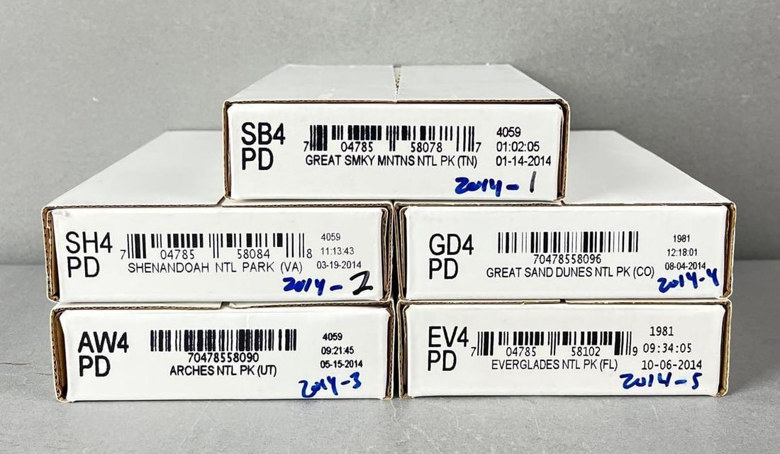 5 Sets of 2014 US Mint ATB Quarter Rolls (1 of 1)