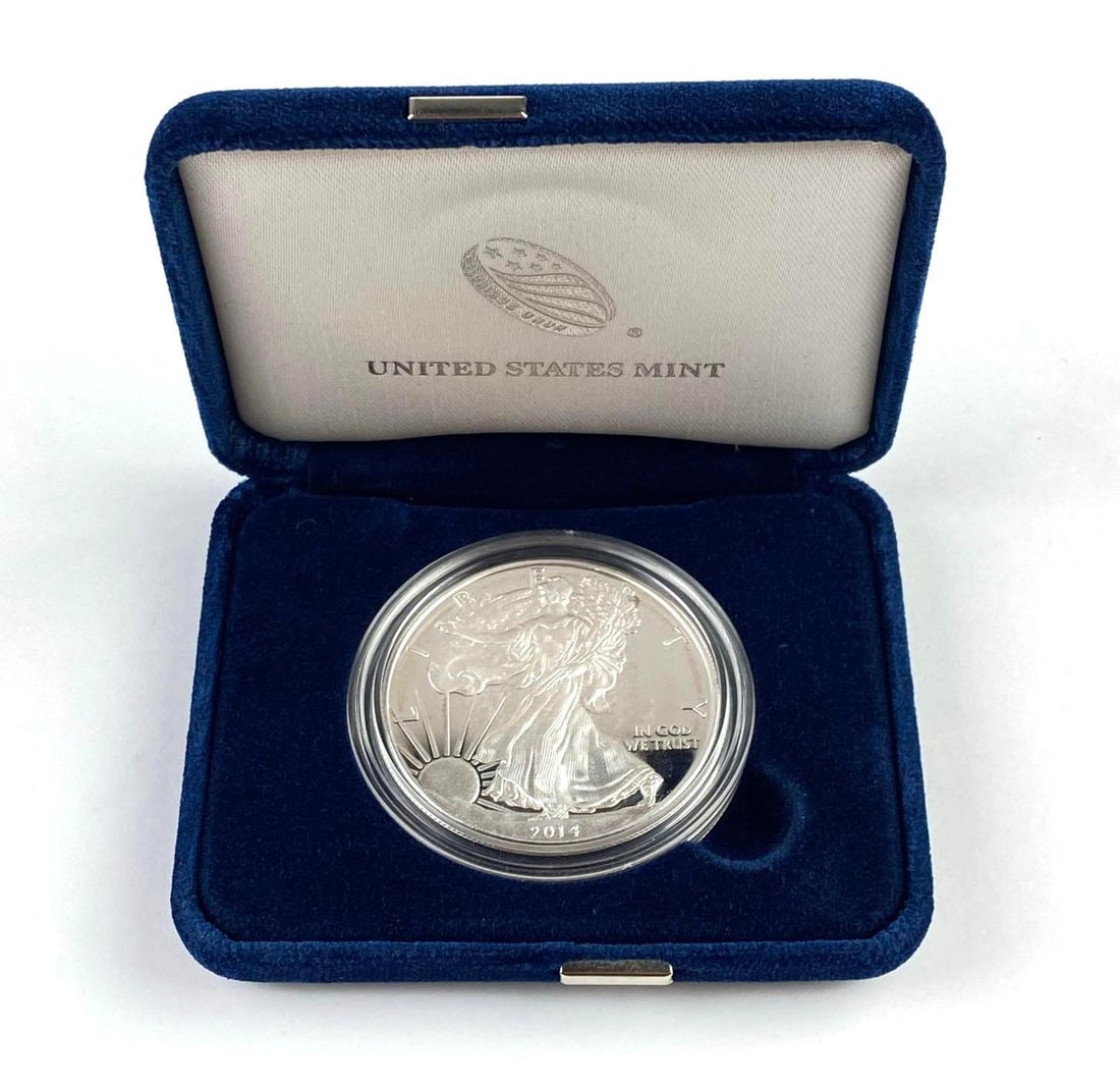 2014 US Mint 1 Oz American Eagle Silver Proof Coin (1 of 5)