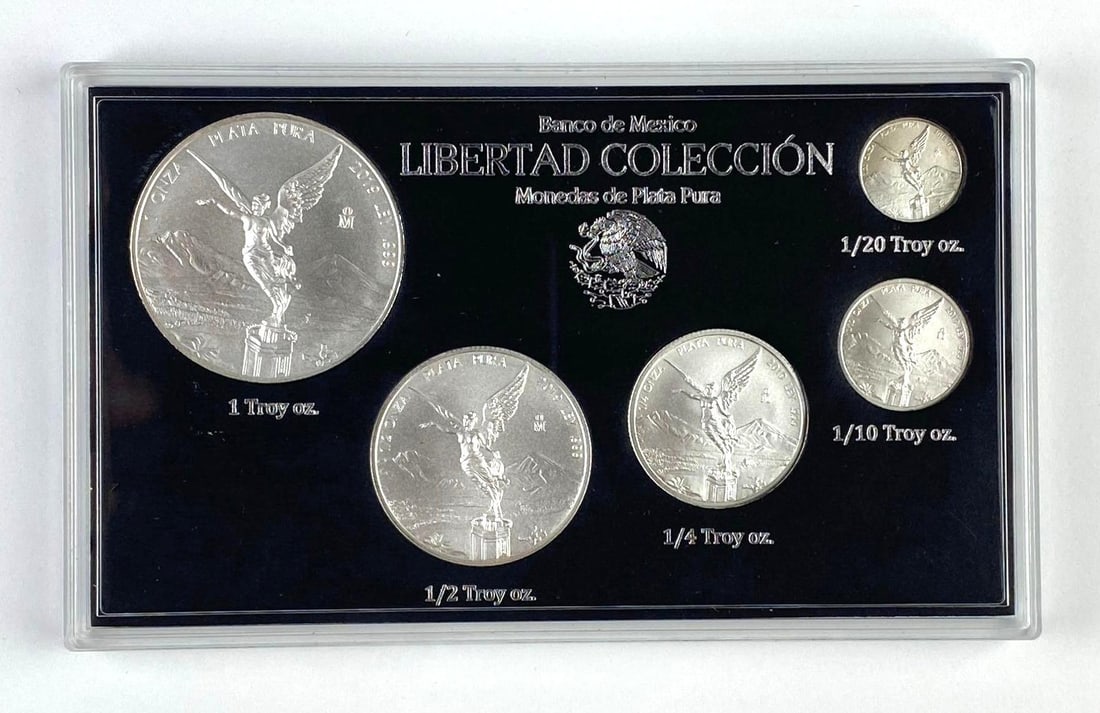 SUPER RARE 2019 Banco De Mexico Libertad .999 Silver Set: 2019 Banco De Mexico Libertad .999 Silver Set