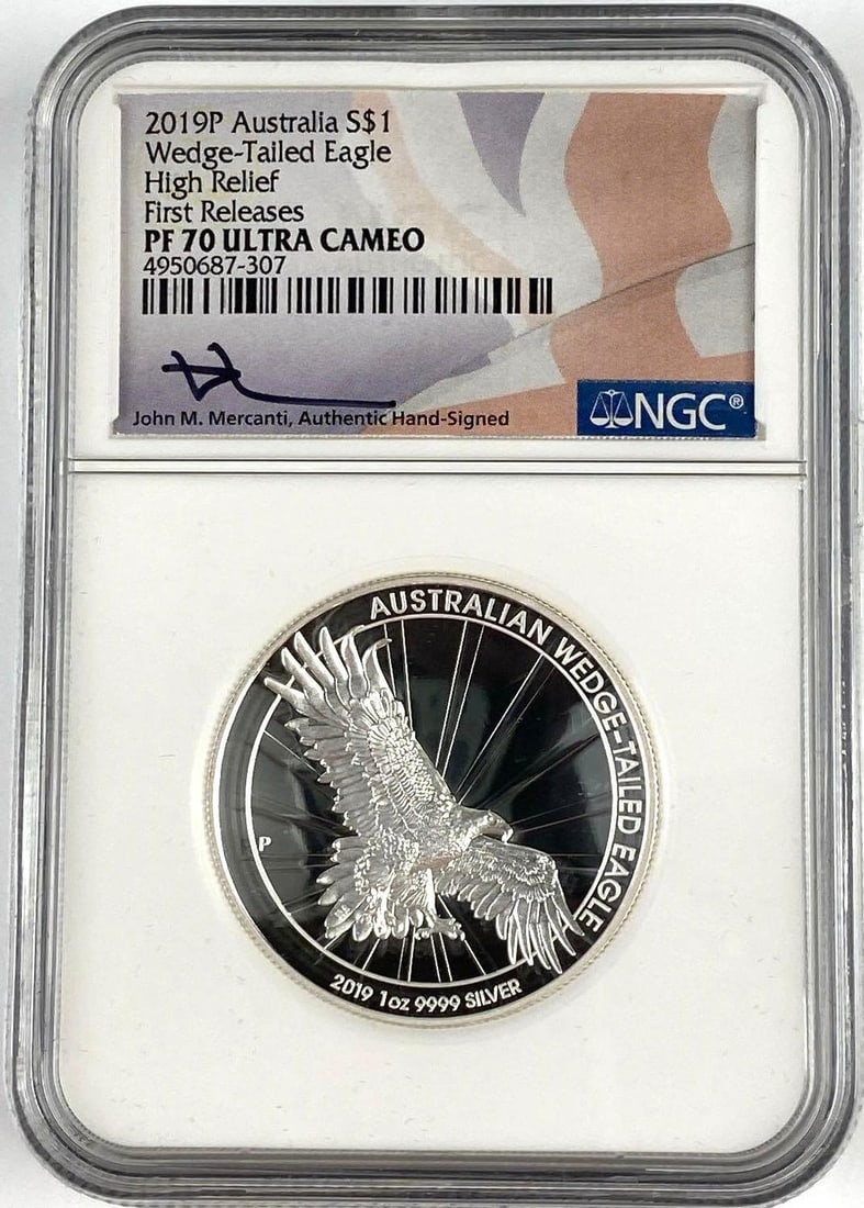 2019 P Australia Wedge Tailed Eagle 1 Oz .9999 Silver Round NGC PF70 Ultra CAMEO (1 of 4)