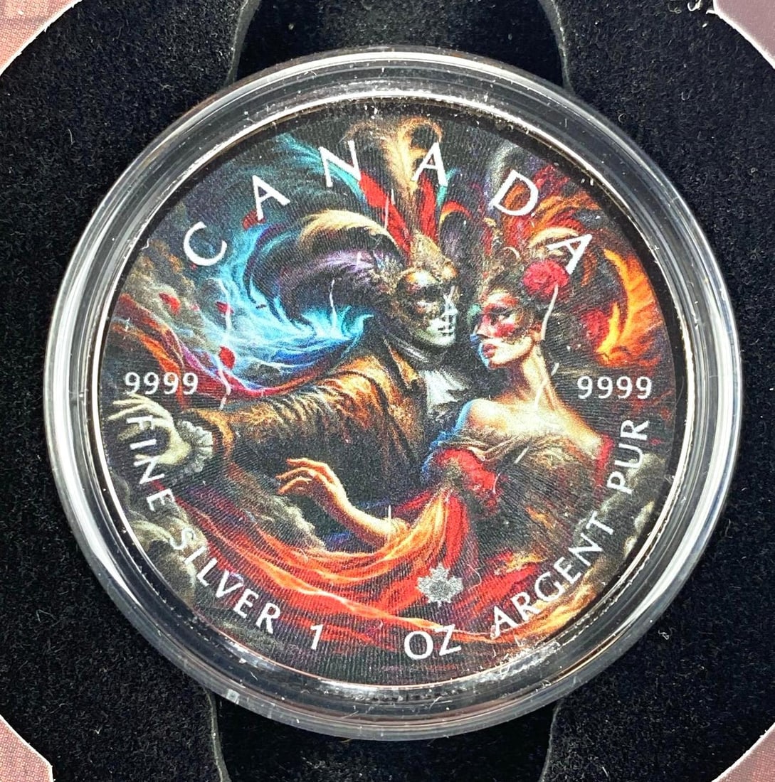 2024 Asturmint Carnival 1 Oz .9999 Silver Colorized Round: 2024 Asturmint Carnival 1 Oz .9999 Silver Colorized Round