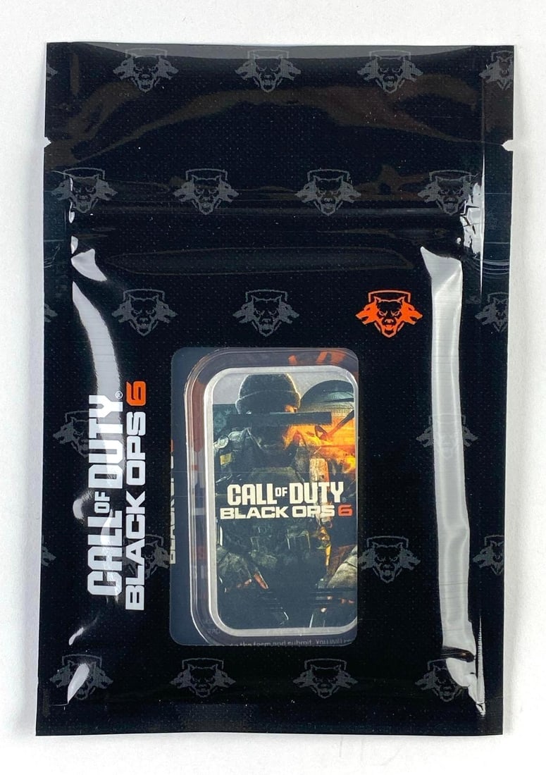 Sealed Call of Duty Black Ops 6 1 Oz .999 Fine Silver Ingot/ Bar: Sealed Call of Duty Black Ops 6 1 Oz .999 Fine Silver Ingot/ Bar