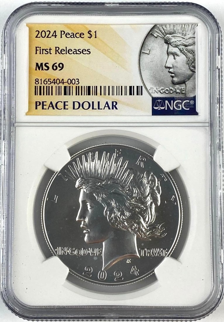 2024 US $1 Peace Silver Dollar NGC MS69: 2024 US $1 Peace Silver Dollar NGC MS69