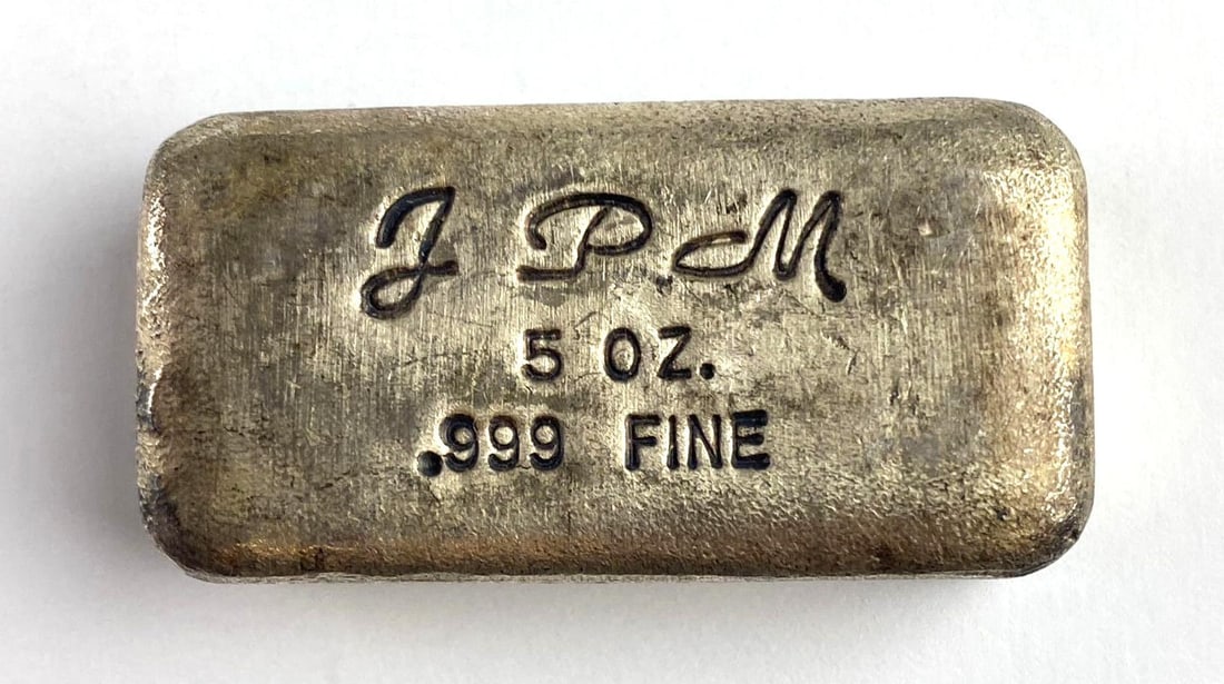 RARE Jackson Precious Metal 5 Oz .999 Fine Silver Ingot/ Bar: Jackson Precious Metal 5 Oz .999 Fine Silver Ingot/ Bar