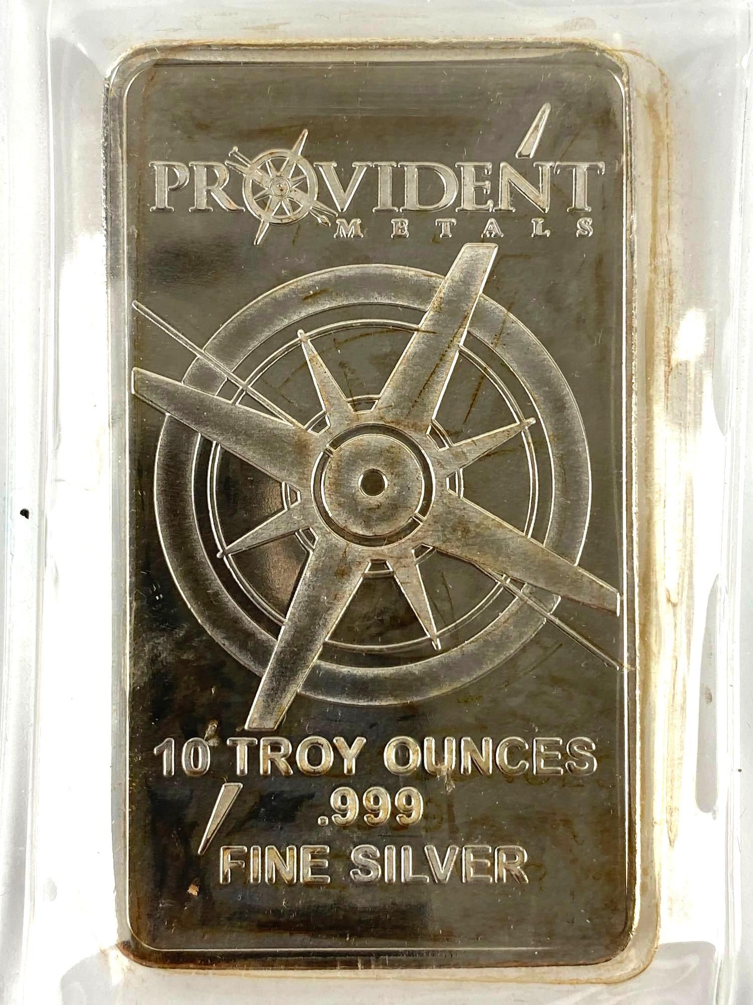 Provident Metals 10 oz .999 Fine Silver Ingot/ Bar: Provident Metals 10 oz .999 Fine Silver Ingot/ Bar