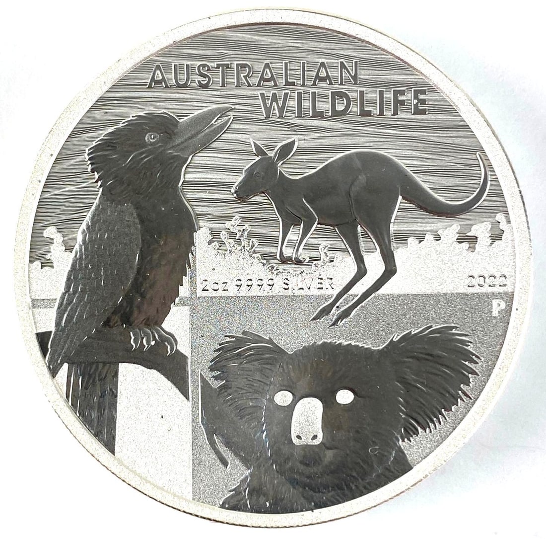 2022 Australia $2 Australian Wildlife 2 oz .999 Silver Coin (1 of 2)