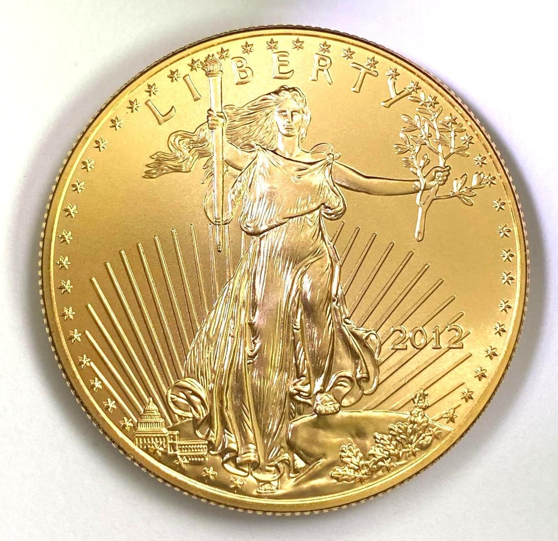 2012 $50 US American Gold Eagle 1 oz .999 Gold Coin (1 of 2)