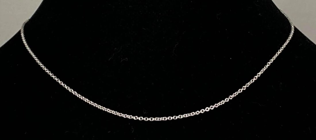 Italian 14K White Gold Chain Necklace (1 of 2)