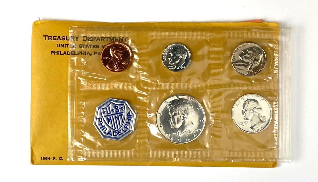 1964 US Mint Philadelphia Coin Proof Set (1 of 2)