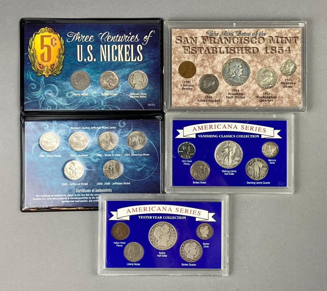 Group of Assorted Americana Series Yester Year Collection and More: Includes three centuries of nickels and more.