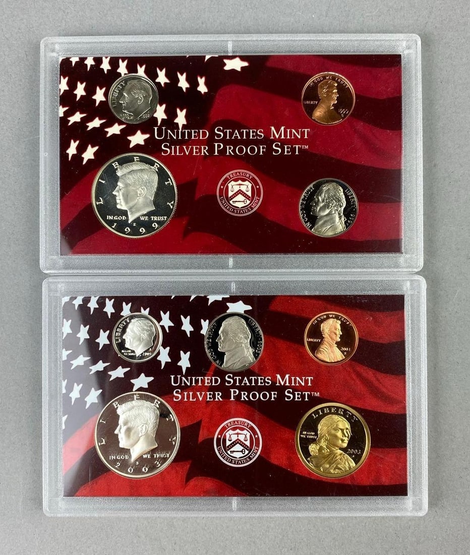Group of 2 Untied States Mint Silver Proof Sets (1 of 2)