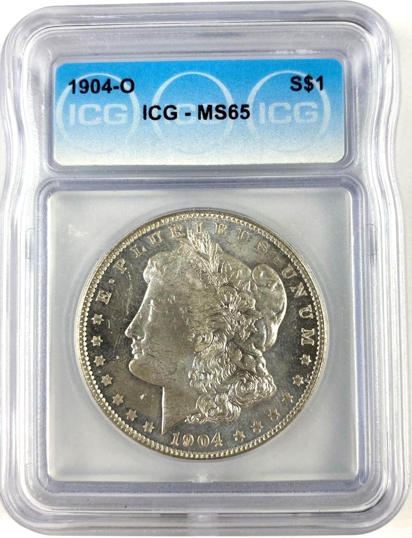 1904 O US Morgan Silver Dollar ICG MS63: 1904 O US Morgan Silver Dollar ICG MS63