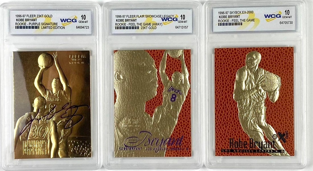 Group of 3 1996-97 Fleer/ Skybox Kobe Bryant WCG 10 (1 of 2)