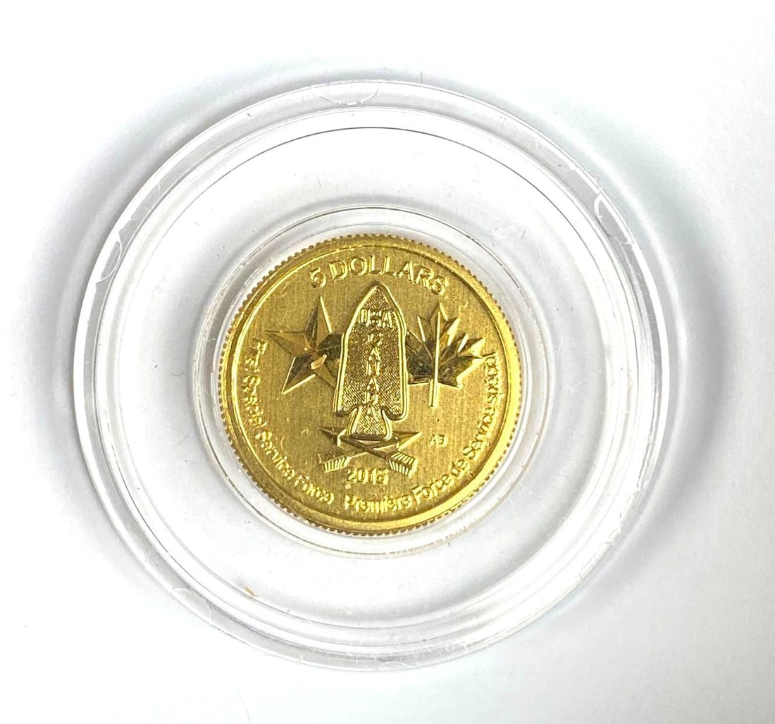 2015 Canada $5 First Special Force 1/10 oz .999 Gold Coin: 2015 Canada $5 First Special Force 1/10 oz .999 Gold Coin