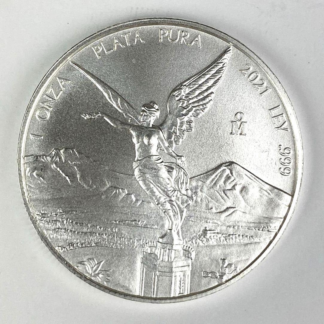 2021 Mexico Libertad 1 Onza 1 oz .999 Fine Silver Round: 2021 Mexico Libertad 1 Onza 1 oz .999 Fine Silver Round