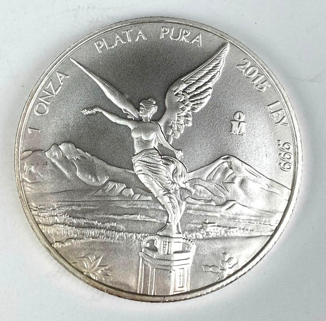 2015 Mexico Libertad 1 Onza 1 oz .999 Fine Silver Round (1 of 2)
