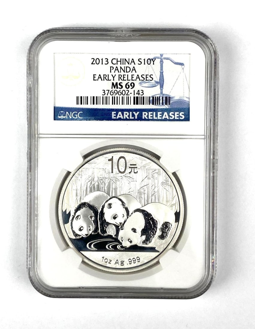 2013 10 Yuan China Panda 1 oz .999 Silver NGC Graded MS69 (1 of 2)