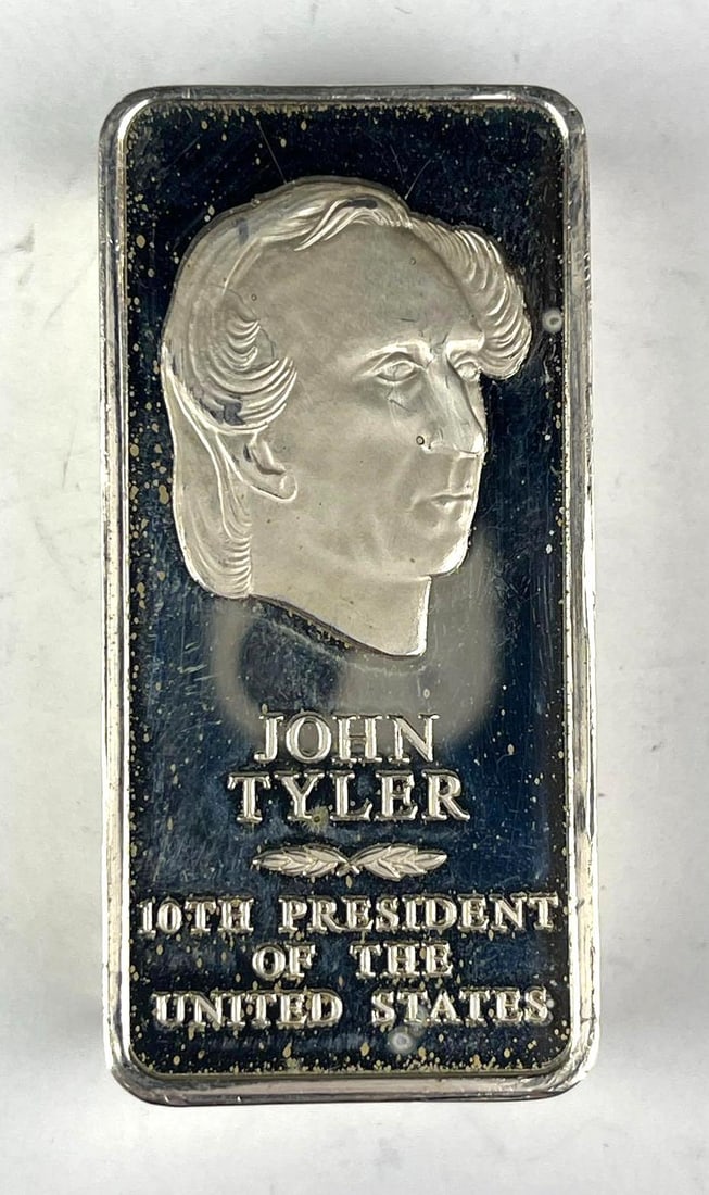 Danbury Mint John Tyler 2500 5.74 ozs Grains .925 Sterling Silver (1 of 2)