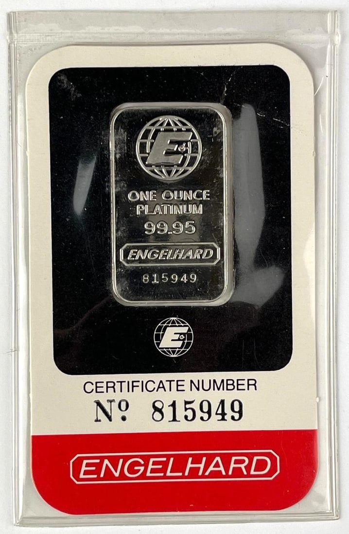 Engelhard 1 oz 99.95 Platinum Ingot/ Bar (1 of 2)