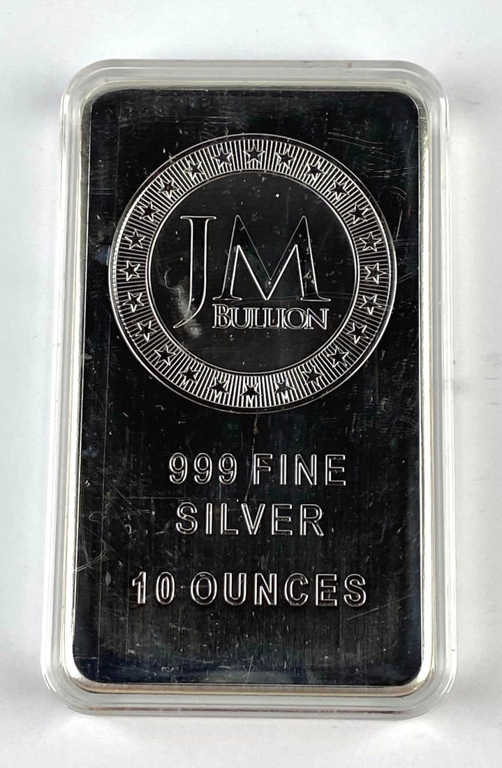 Johnson Matthey 10 Oz .999 Fine Silver Ingot/ Bar: Johnson Matthey 10 Oz .999 Fine Silver Ingot/ Bar