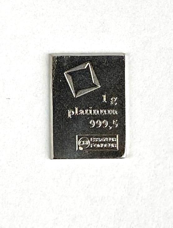 Valcambi Suisse 1 Gram 999.5 Platinum Ingot/ Bar (1 of 2)