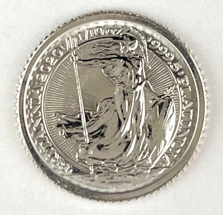 2020 Great Britain 10 Pound Britannia 1/10 oz 999.5 Platinum Coin (1 of 2)