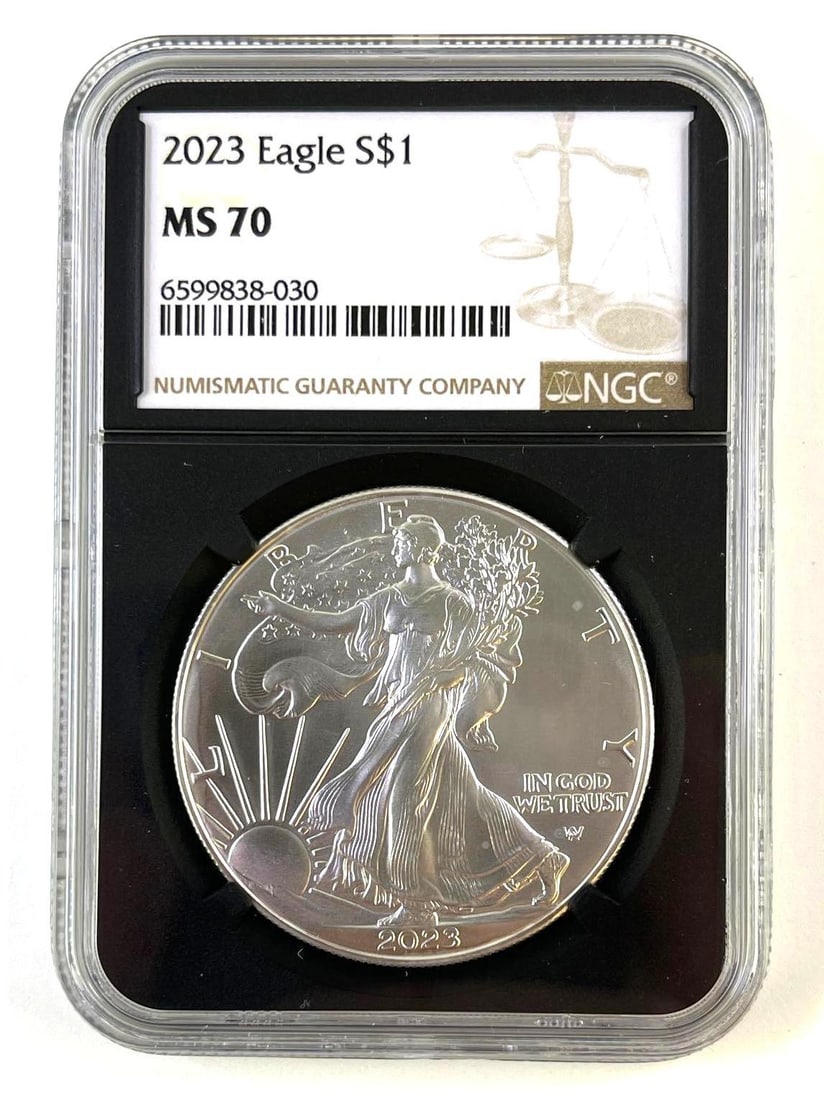 2023 American Silver Eagle $1 NGC MS70 1 oz .999 fine silver coin (1 of 2)