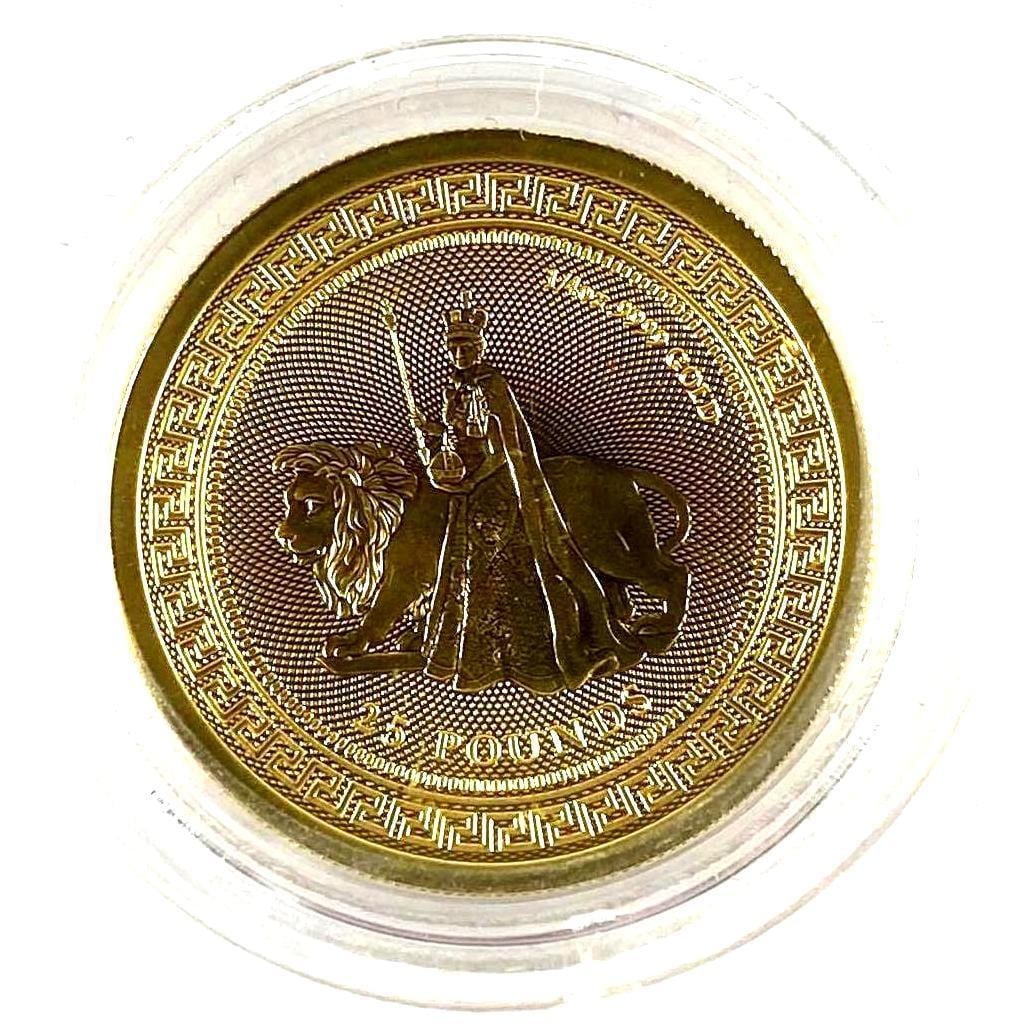 HTF 2025 Tristan Da Cunha 1/4 oz .9999 Fine Gold King Charles Round: 2025 Tristan Da Cunha 1/4 oz .9999 Fine Gold King Charles Round