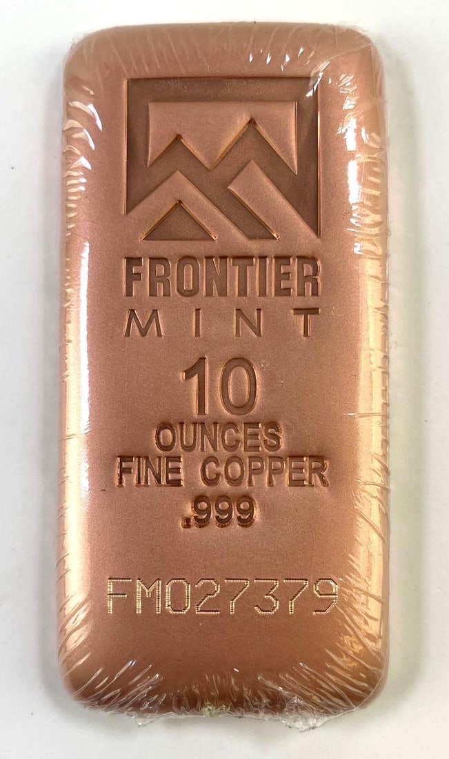 Frontier Mint 10 oz .999 Fine Copper Bar Sealed (1 of 2)