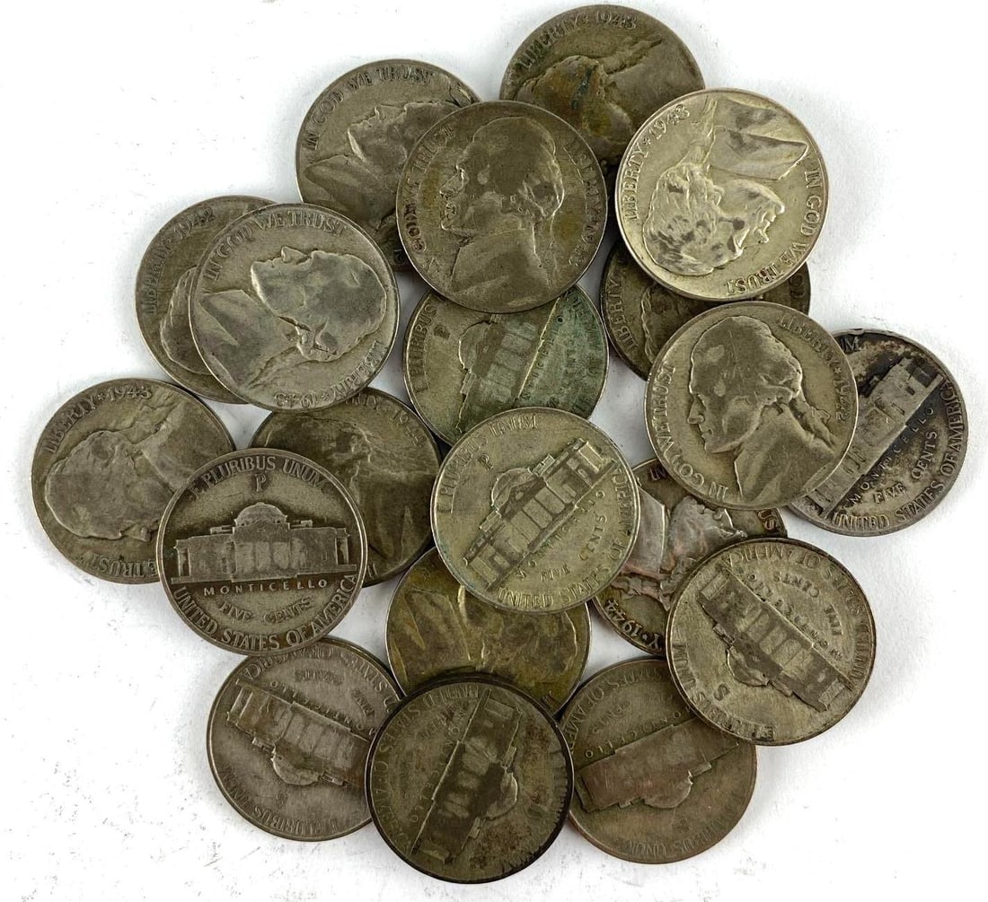 Group of 20 Silver War Nickels (1 of 1)