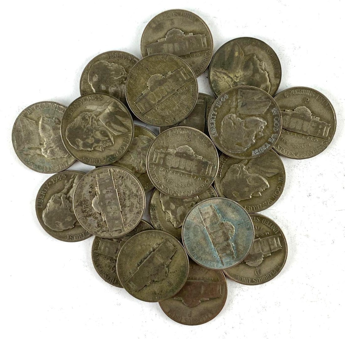 Group of 20 Silver War Nickels (1 of 1)