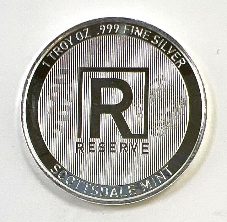 Scottsdale Mint 1 oz .999 Fine Silver Round: Scottsdale Mint 1 oz .999 Fine Silver Round