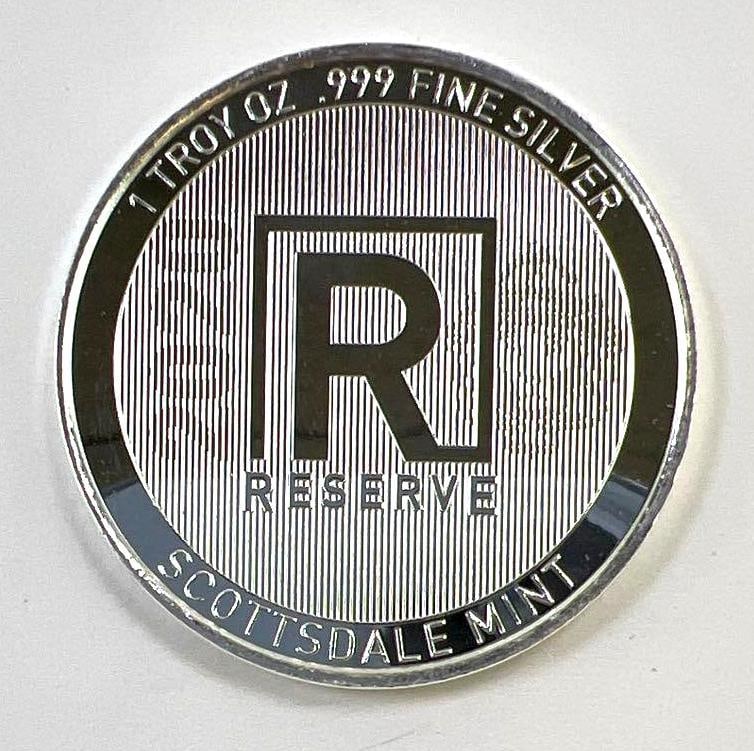 Scottsdale Mint 1 oz .999 Fine Silver Round: Scottsdale Mint 1 oz .999 Fine Silver Round