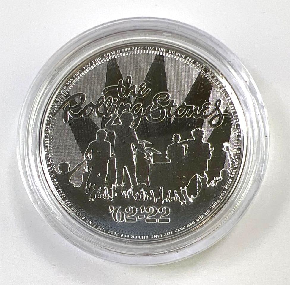 2022 Great Britain The Rolling Stones 1 oz .999 Fine Silver Round: 2022 Great Britain The Rolling Stones 1 oz .999 Fine Silver Round