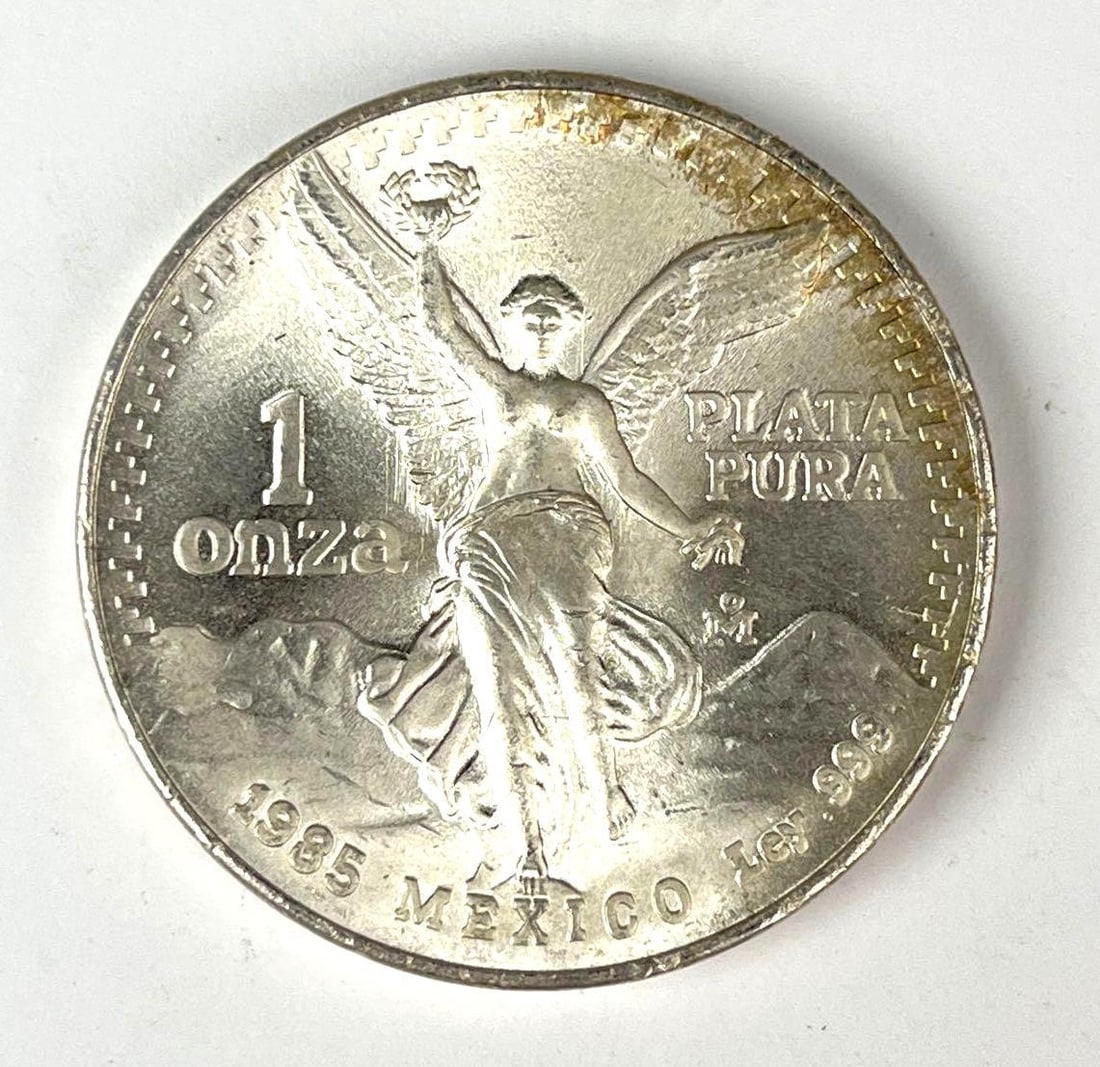 1985 Mexico Libertad 1 Onza 1 oz .999 Fine Silver Coin: 1985 Mexico Libertad 1 Onza 1 oz .999 Fine Silver Coin