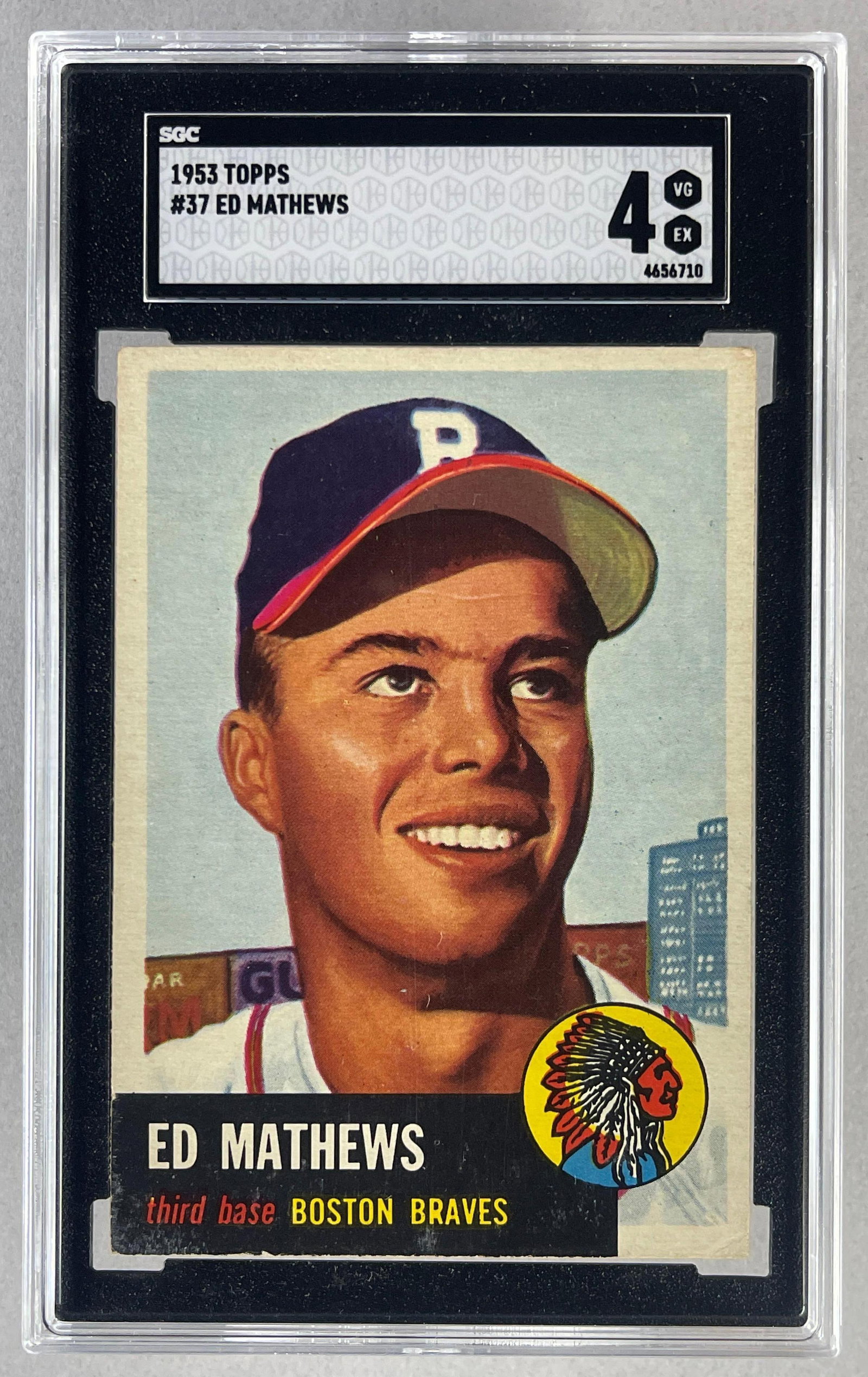 1953 Topps Ed Mathews #37 SGC 4 (1 of 2)